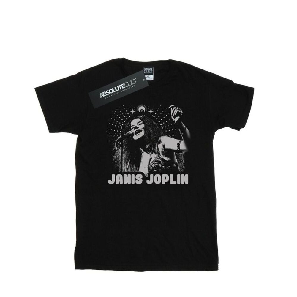 Janis Joplin Mens Spiritual Mono T-Shirt / Black